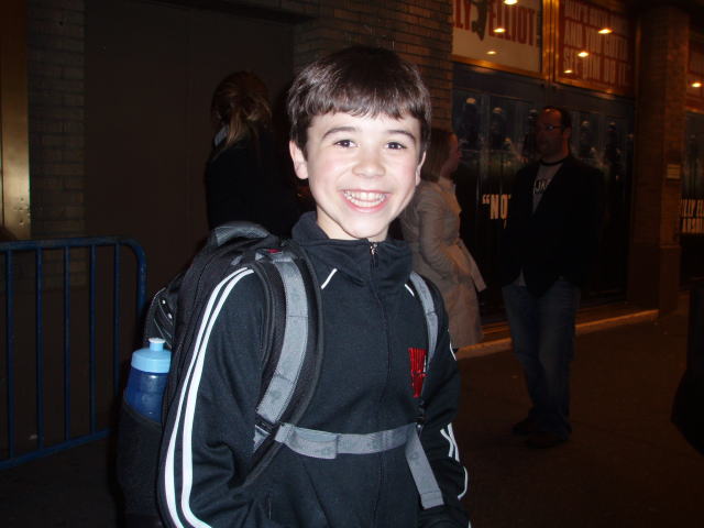 Mr.Keean Johnson at the stage door on 4/22/09